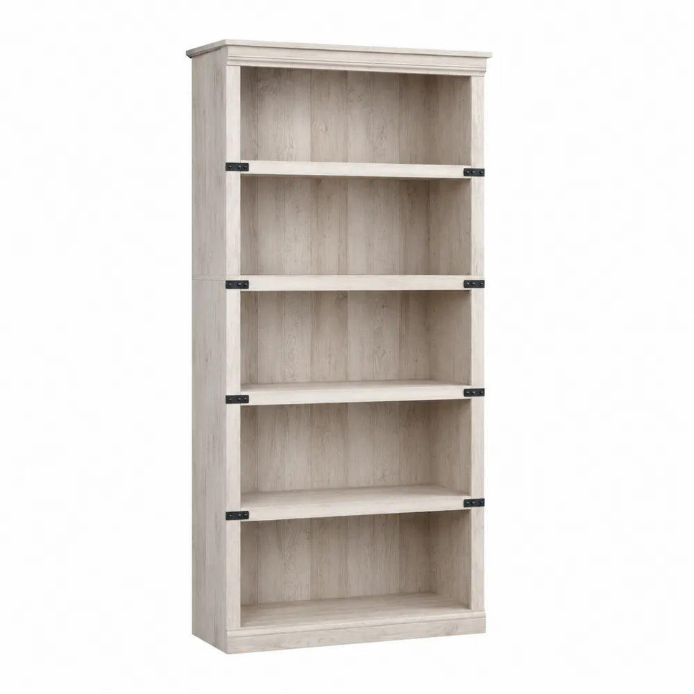 Tall MDF Bookshelf White 5-Shelf 180cm