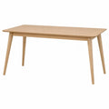 Rectangular Solid Oak Dining Table with Natural Finish