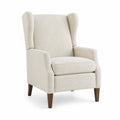 Wingback Armchair Polyester Fabric Beige 90x78x100 cm