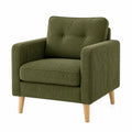 Corduroy Fabric Armchair Green 76cm