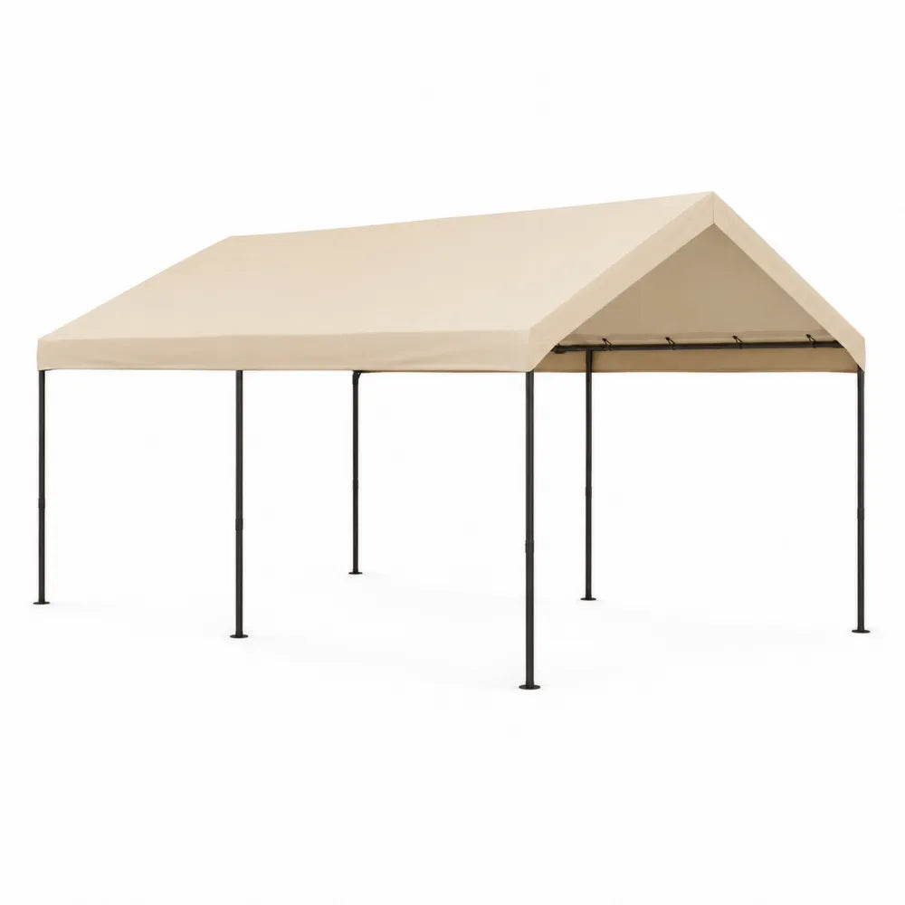 Outdoor Canopy Steel Frame 6x3m Beige