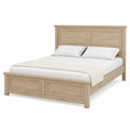 Queen Panel Bed Wood Light Oak 210cm x 160cm