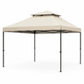 Steel Frame Outdoor Canopy Tent 10x10 ft Beige