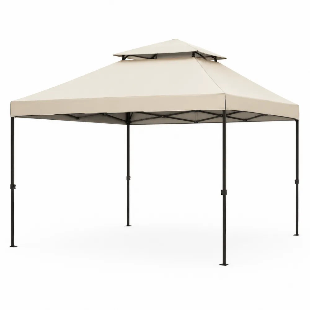 Steel Frame Outdoor Canopy Tent 10x10 ft Beige