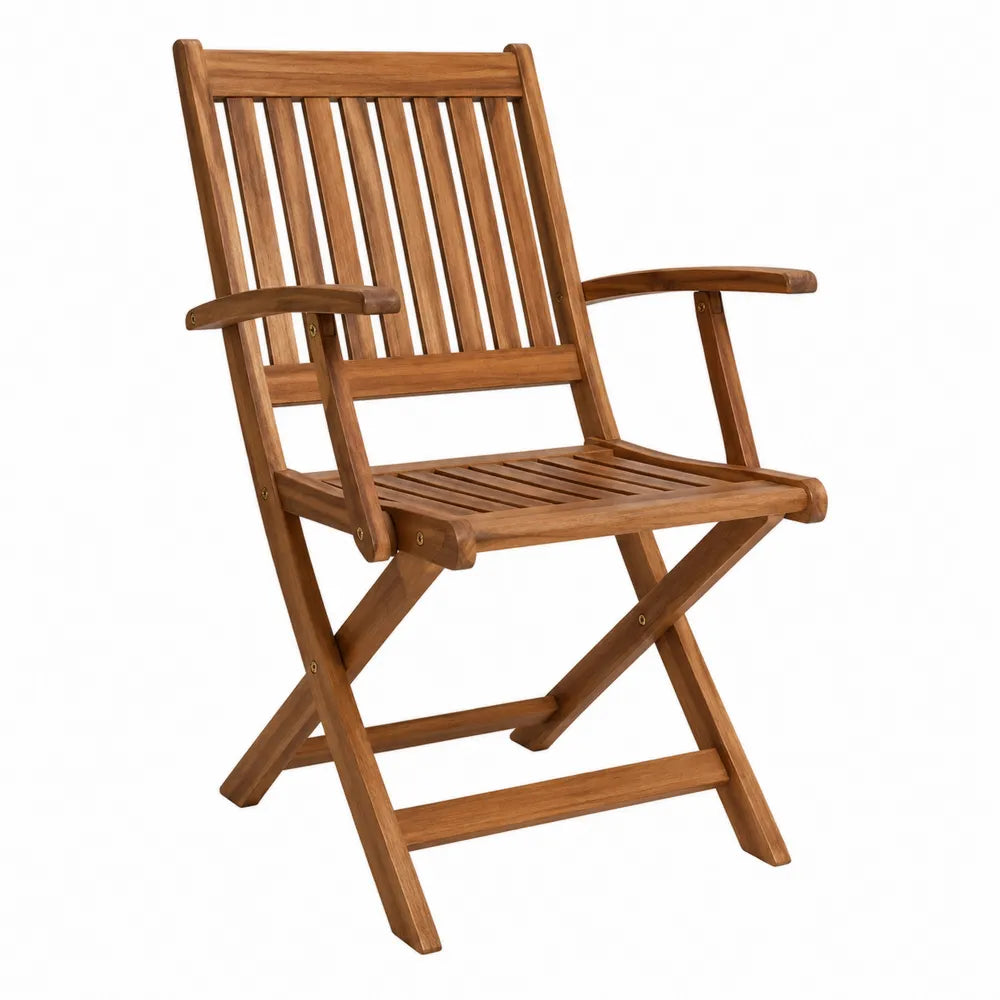 Teak Wood Folding Outdoor Chair with Armrests
