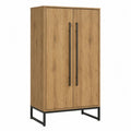Tall Wooden File Cabinet with Metal Legs 180cm