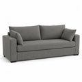 Grey Corduroy Fabric Sofa with Cushions, 3 Seater, 200x90x85 cm