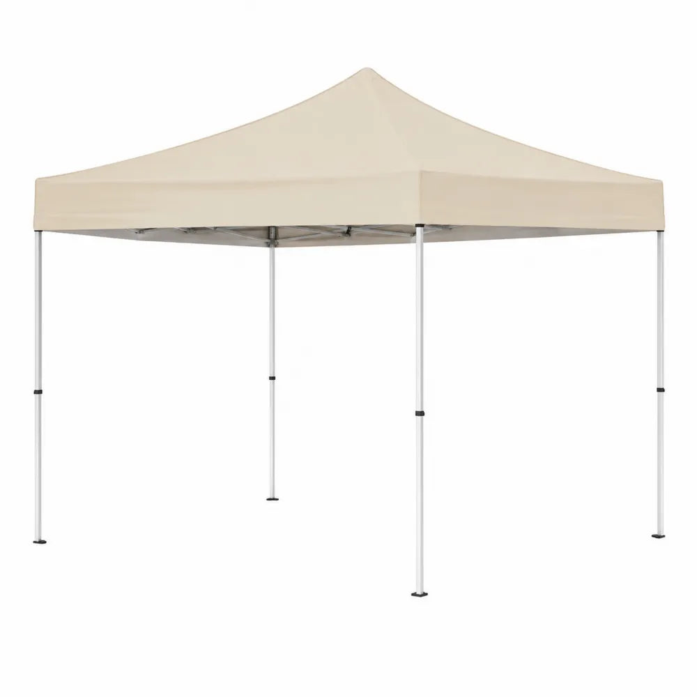 Beige Polyester Canopy Tent with Aluminum Frame 3m x 3m