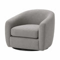 Swivel Armchair Fabric Gray 78cm