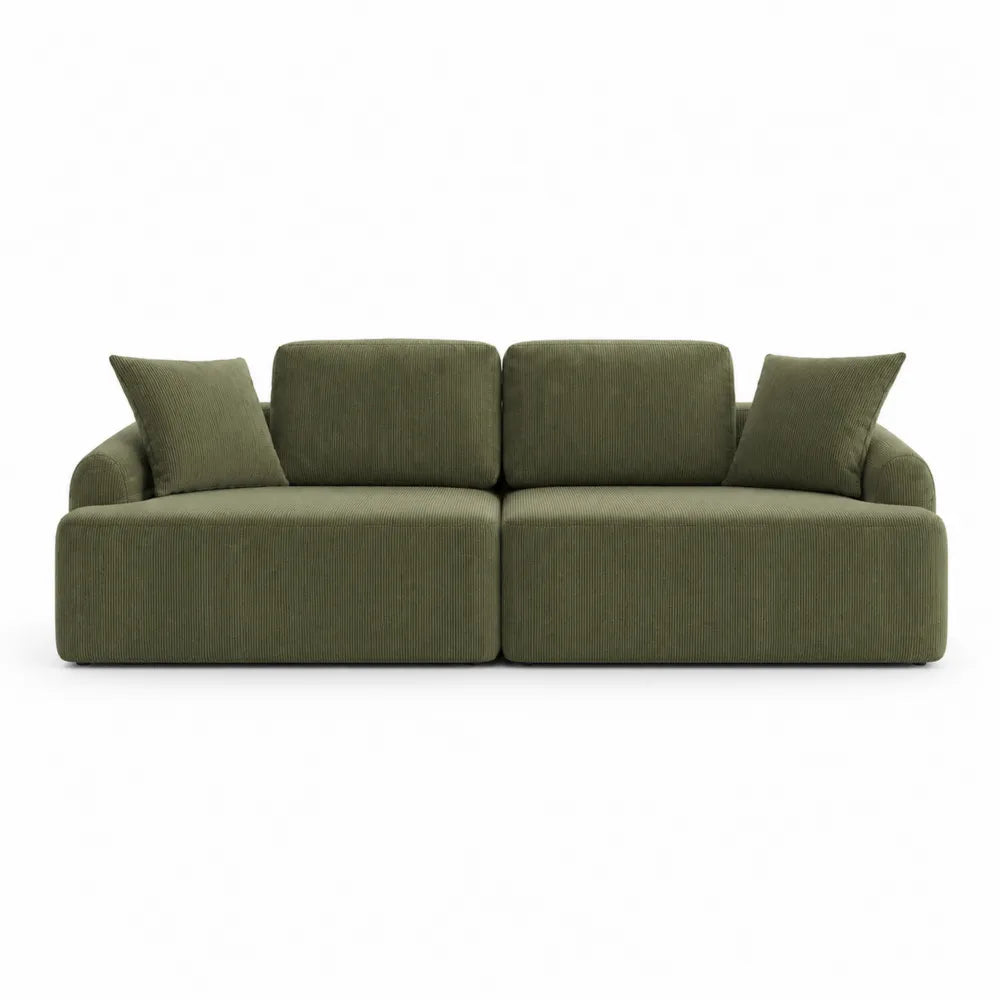 Fabric 3-Seater Sofa Green
