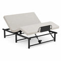 Adjustable Steel Bed Frame with Polyester Cover, King Size