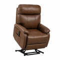 Brown PU Leather Electric Recliner Chair with Power Lift and Remote