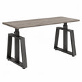 Rectangular Engineered Wood Desk with Steel Frame Grey 120cm