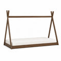 Wooden Teepee Bed Frame with White Mattress